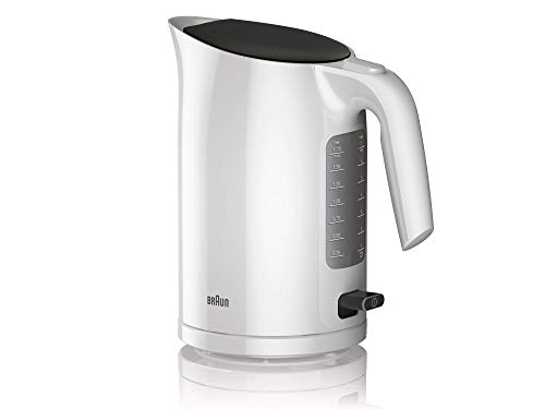 Braun Household WK 3110 WH Wasserkocher | Füllmenge 1,7 l | 3.000 Watt | Schnellkochsystem | Herausnehmbarer Anti-Kalk-Filter | Große Wasserstandsanzeige | BPA Frei | Weiß von Braun Household