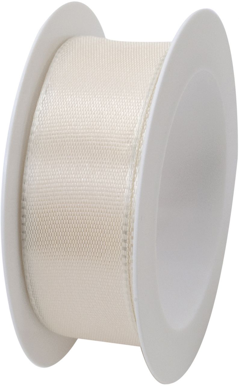 Braun & Company Band mit Draht creme 25 mm x 2,5 m von Braun & Company