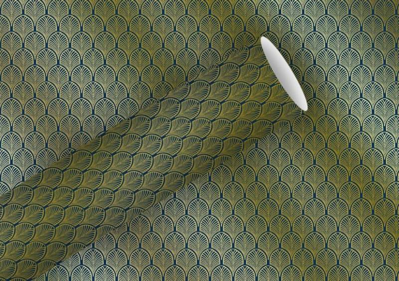 Braun & Company Geschenkpapier Kollektion Art Deco indigo 1,5 m x 70 cm von Braun & Company