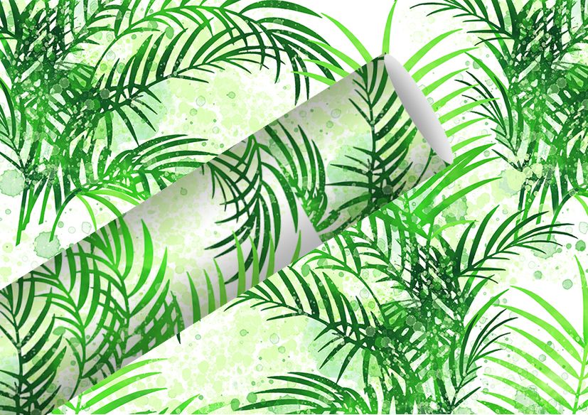 Braun & Company Geschenkpapier Kollektion Palmengarten grün 2 m x 70 cm von Braun & Company