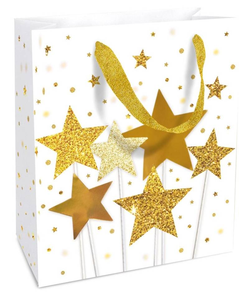 Braun & Company Geschenktragetasche Magic Stars gold 18 x 37 x 8 cm Braun & Company Geschenktragetasche Magic Stars gold 18 x 37 x 8 cm von Braun & Company