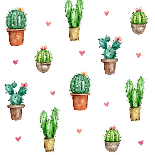 Braun & Company Servietten Motiv Cactus Love 33 x 33 cm - 20er Pack von Braun & Company