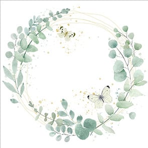 Servietten Blätter und Schmetterlinge weiß 33 x 33 cm 20 Stück Servietten Blätter und Schmetterlinge weiß 33 x 33 cm 20 Stück von Braun & Company