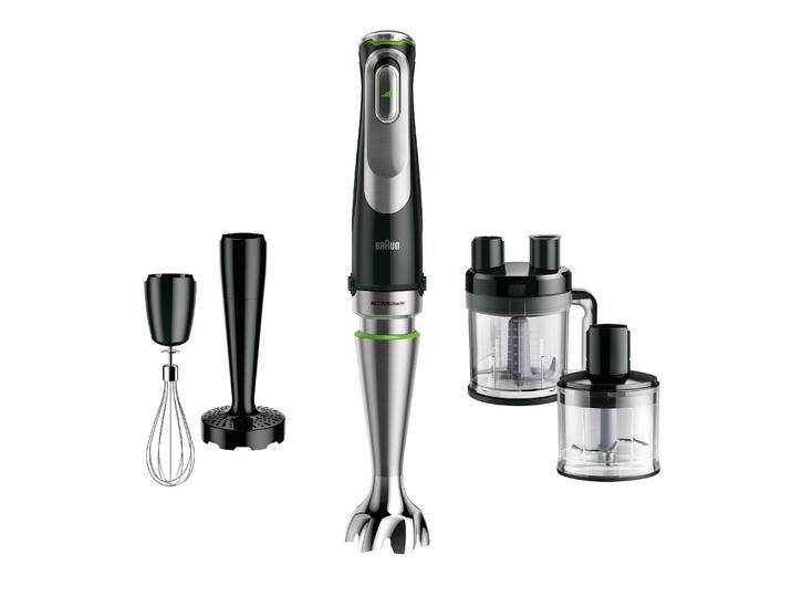 BRAUN Stabmixer MultiQuick MQ 9187XLI , schwarz (schwarz, edelstahl), B:6,8cm H:41cm T:6,8cm, Mixer von Braun