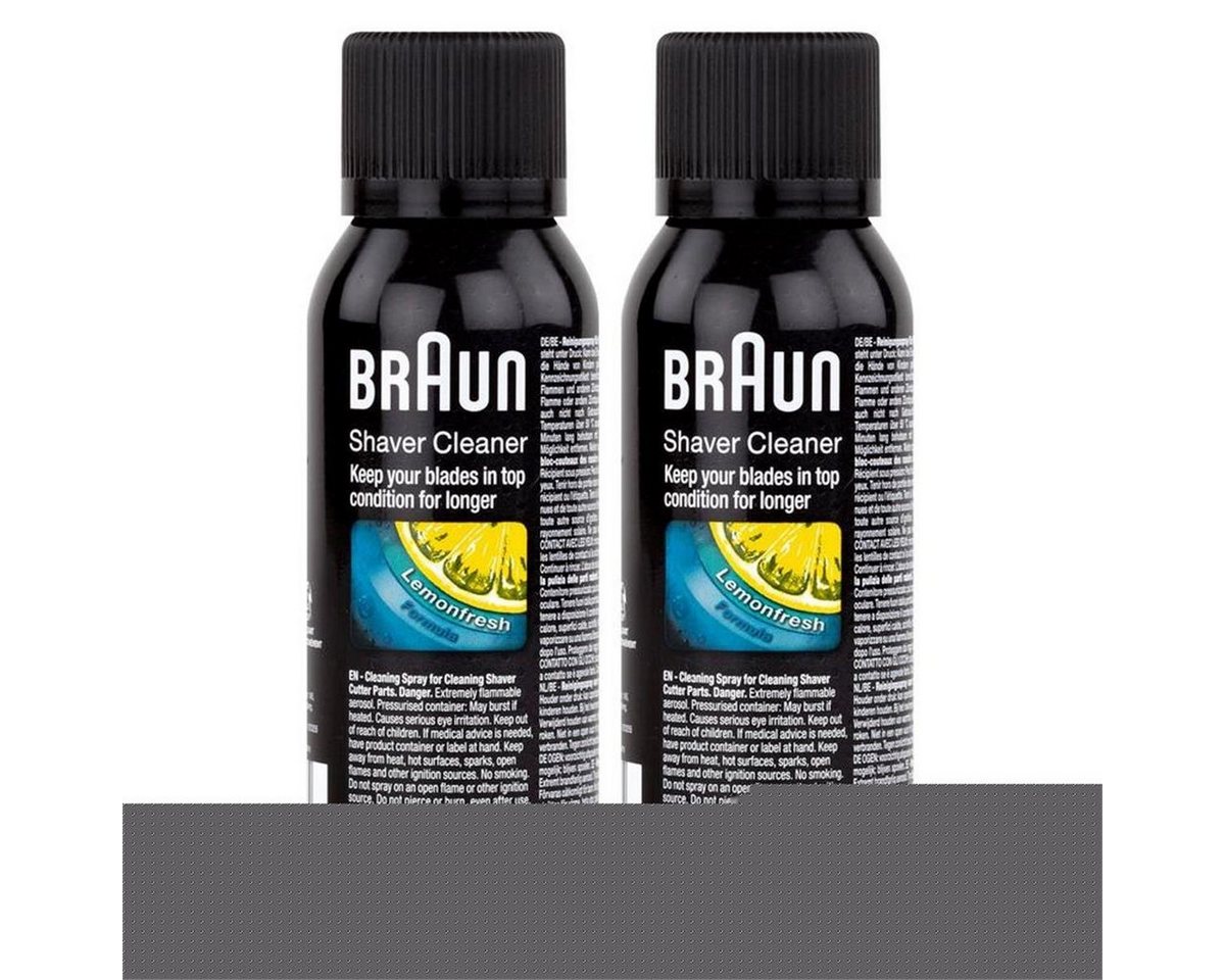 Braun 2x Braun Shaver Cleaner - Reinigungsspray fürRasierapparat Elektrorasierer Reinigungslösung von Braun