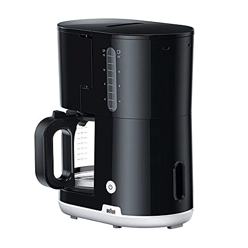 Braun Household Breakfast1 Filter Coffee Maker AromaCafe OptiBrew System Automatic Shut-Off Coffee Maker for up to 10 Cups Dishwasher Safe 1000W Black von Braun Household
