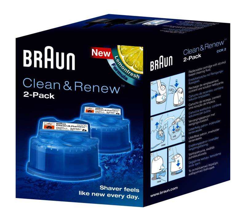 Braun CC-System - 2er Pack /CCR2 Elektrorasierer Reinigungslösung von Braun