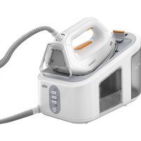 Braun Dampfbügelstation "CareStyle 3 IS 3132 WH - 6,0 bar, 400 g Dampfstoß, 2,0 l Wassertank" 2.000 ml Wassertank 120 g Dampfmenge, EloxalPlus Bügelsohle, Easy CalcClean Entkalkung von Braun