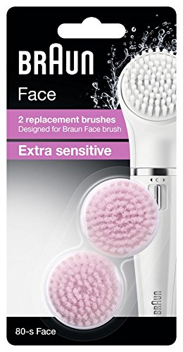Braun Face Ersatzbürste Extra Sensitiv SE80-S, für Braun Gesichtsreinigungsgeräte, 2 Stück von Braun