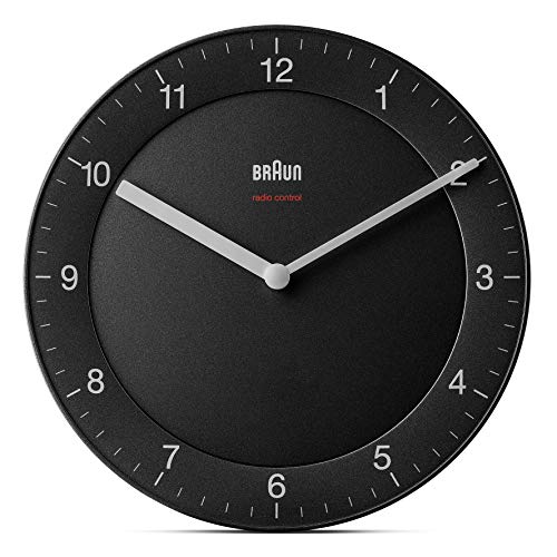 Braun Funkwanduhr Wanduhr, Kunststoff, Schwarz, normal von Braun