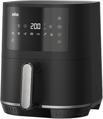 Braun Heißluftfritteuse MultiFry 3 HF 3030, 4,3 L, 1500W, digitale Temperaturregelung, 80-200°C, Timer, 8 Programme, Touch Control, Antihaftbeschichtung, Garkorb & Rost spülmaschinenfest, Schwarz Braun Heißluftfritteuse MultiFry 3 HF 3030, 4,3 L, 1500W, digitale Temperaturregelung, 80-200°C, Timer, 8 Programme, Touch Control, Antihaftbeschichtung, Garkorb & Rost spülmaschinenfest, Schwarz von Braun
