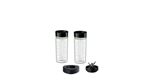 Braun Household Smoothie2Go Set BRSK002 Standmixer Zubehör Set für Smoothies und Getränke kompatibel mit dem PowerBlend 9, BPA-frei, Spülmaschinenfest, Schwarz von Braun Household