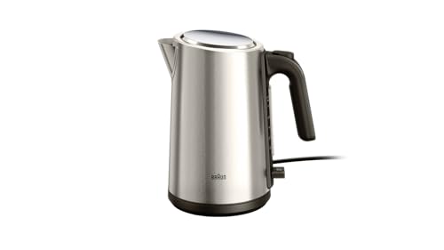 Braun Identity Collection WK5200BK, Elektrischer Wasserkocher aus Edelstahl, 1,7L Fassungsvermögen, 2200W, 360° Drehbarer Sockel, Wasserstandsanzeige, Kabelaufwicklung, Abschaltautomatik, Grau Braun Identity Collection WK5200BK, Elektrischer Wasserkocher aus Edelstahl, 1,7L Fassungsvermögen, 2200W, 360° Drehbarer Sockel, Wasserstandsanzeige, Kabelaufwicklung, Abschaltautomatik, Grau von Braun
