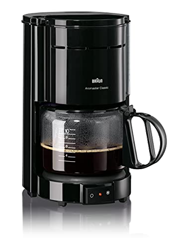 Braun Household Kaffeemaschine KF 47 BK-Filterkaffeemaschine mit Glaskanne für klassischen Filterkaffee,Aromatischer Kaffee dank OptiBrew-System,Tropfstopp,Abschaltautomatik,220-230V || 50-60Hz von Braun Household