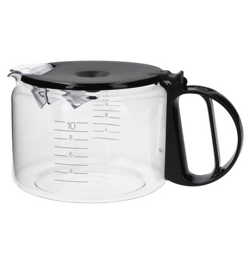 Braun Kaffeekanne Glaskanne AX13210010 Glaskaraffe 10 Tassen, mit Kunststoffdeckel für Filterkaffeemaschine von Braun