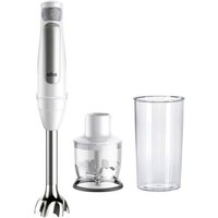 Braun MQ7020 WH Stabmixer 1000W BPA-frei, stufenlose Geschwindigkeitseinstellung, mit Mixbecher Wei� von Braun