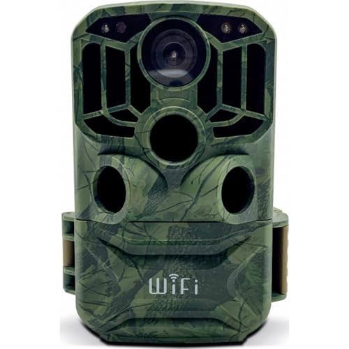 Braun Photo Technik Germany Scouting Cam Black800 WiFi Wildkamera Fernbedienung, Black LEDs, WLAN, Zeitrafferfunktion Camouflage Grün, 57666 von Braun
