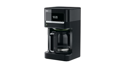 Braun PurAroma 7 Kaffeemaschine KF 7020 – Filterkaffeemaschine mit Glaskanne und Timer-Funktion, Kaffeezubereiter für einzigartiges Aroma, mit LCD-Display, 1000 Watt, schwarz von Braun