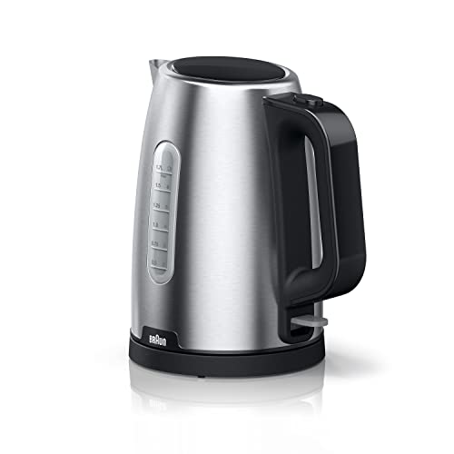 Braun PurShine Wasserkocher WK1500 BK – Teekocher mit 360° Basis, Abschaltautomatik, 1,7 L Füllmenge, 2200 Watt, Schwarz von Braun Household