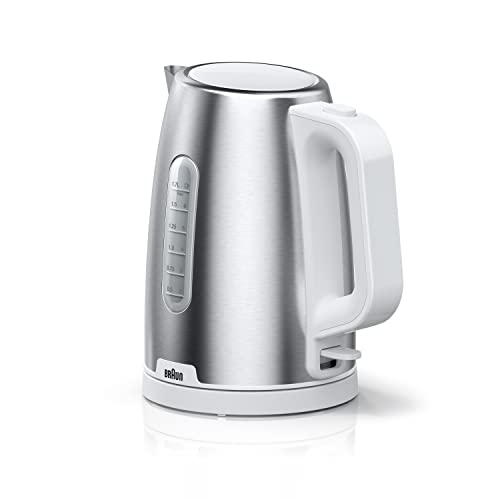 Braun PurShine Wasserkocher WK1500 WH – Teekocher mit 360° Basis, Abschaltautomatik, 1,7 L Füllmenge, 2200 Watt, Weiß von Braun Household