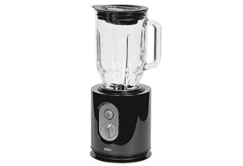 Braun TributeCollection JB 3060 Standmixer | 800 W Leistung | 24.500 U/min | 1,75 l ThermoResist Glas Mixbehälter | Geeignet als Smoothie Maker, Ice Crusher | Schwarz von Braun