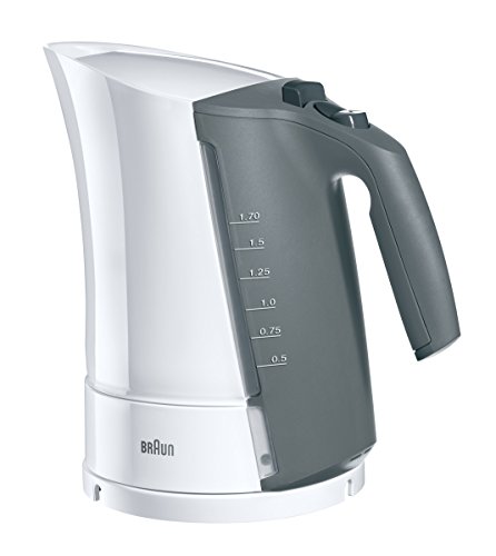 Braun Household Braun Multiquik 3 WK 300 | Wasserkocher mit Automatischer Abschaltung | Schnellkochsystem | 1,7 Liter | Herausnehmbarer Kalkfilter | 2200 Watt | weiß, Einheitsgröße von Braun Household