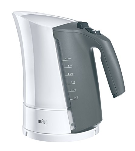 Braun Household Multiquik 3 WK 300 | Wasserkocher mit Automatischer Abschaltung | Schnellkochsystem | 1,7 Liter | Herausnehmbarer Kalkfilter | 2200 Watt | weiß von Braun Household