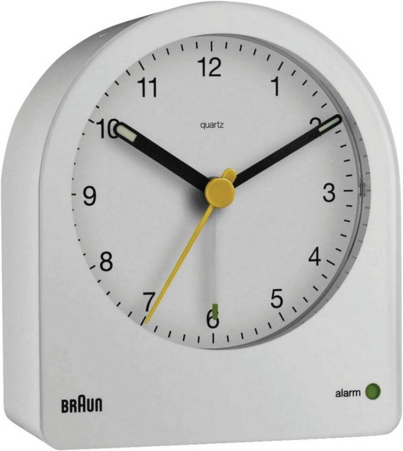 Braun Wecker Braun Uhren BC22W Analoger Quarz-Wecker Uhren/Wecker Weiss von Braun