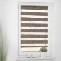 Doppelrollo Duo meliert hellbraun B/L: ca. 80x150 cm von LICHTBLICK