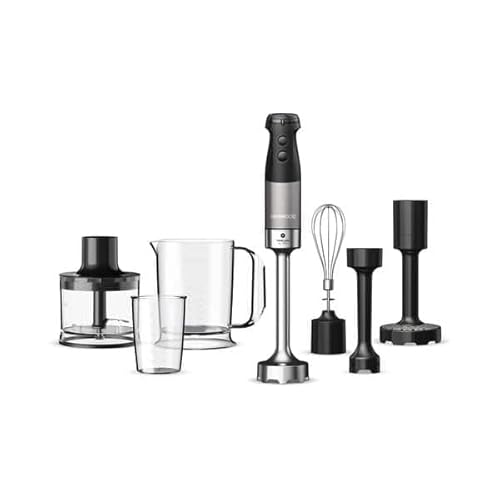 Kenwood HBM80.327BK Triblade XL Pro Stabmixer, Metallbesen, Zerkleinerer, Kartoffelstampfer, Messbecher, kraftvoll und robust Kenwood HBM80.327BK Triblade XL Pro Stabmixer, Metallbesen, Zerkleinerer, Kartoffelstampfer, Messbecher, kraftvoll und robust von Kenwood