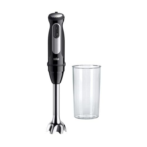 Braun MQ55001M MultiQuick 5 Stabmixer, 750W, 2 Geschwindigkeiten, Anti-Tropf-System, ergonomisches Design, schwarz von Braun