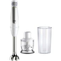 Braun - MQ7020 wh Stabmixer 1000 w BPA-frei, stufenlose Geschwindigkeitseinstellung, mit Mixbecher Wei von Braun