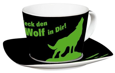 Brauns VfL Wolfsburg Jumbo-Tasse, Porzellan, MUG, Tasse, 0,5 Liter von Brauns