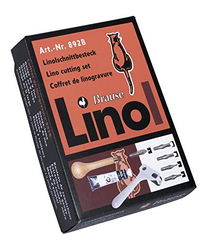 Brause 892B - Komplettes Set für Linolschnitt, ideal für Einsteiger, 1 Set von Brause