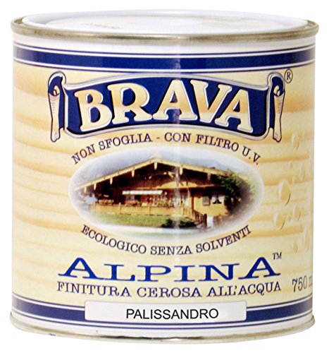 BRAVA Alp7 Alpina Finish cerosa für Holz wasserfest, Palisander, 750 ml von Brava