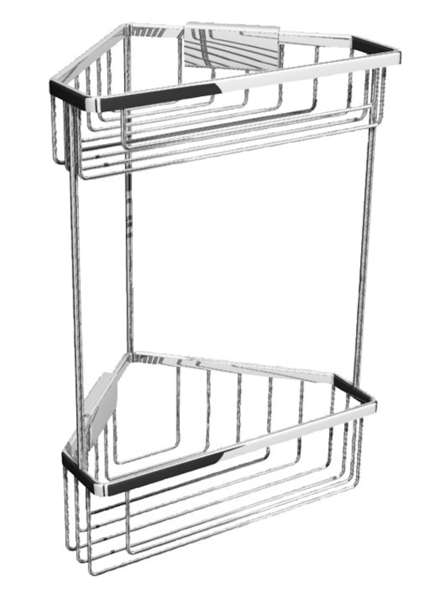 Bravat Eck-Duschkorb London - 2 Etagen, chrom von Bravat