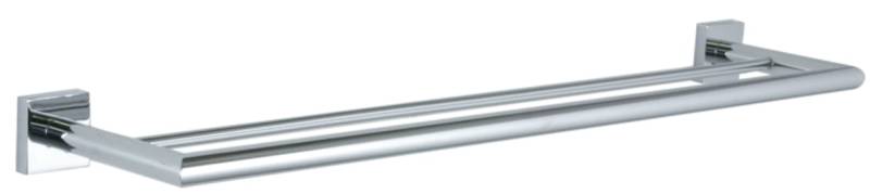 Bravat doppelte Badetuchstange Quaruna - 64,5 cm, chrom von Bravat