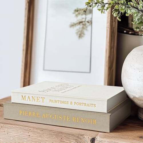 Braveriky Aesthetic Deko Bücher 2er Set Beige von Braveriky