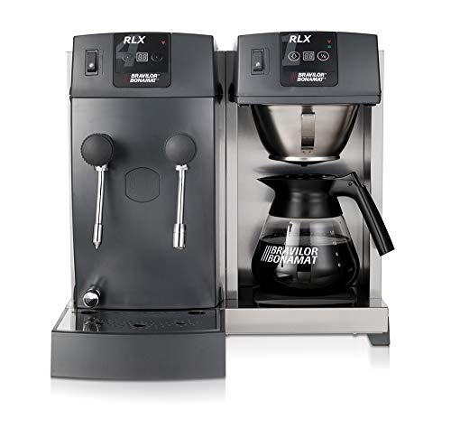 Bonamat Büffet Kaffeemaschine RLX 41 mit Glaskanne, Kaffeebrühsystem, Warmhalteplatte, Heißwasser und Heißwasserdampf 400V von Bravilor Bonamat