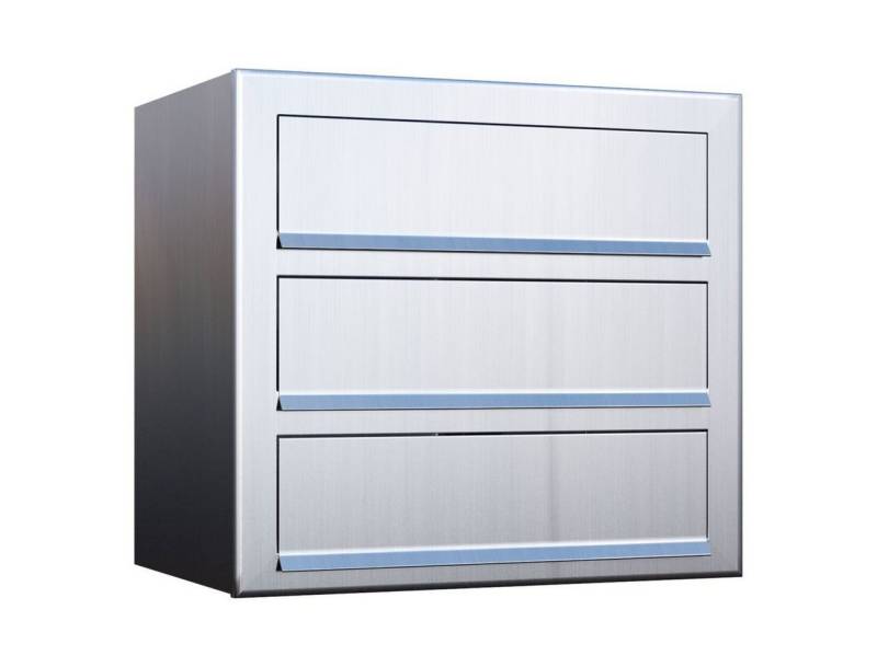 Bravios Briefkasten Briefkasten Cube for Three Edelstahl Bravios Briefkasten Briefkasten Cube for Three Edelstahl von Bravios