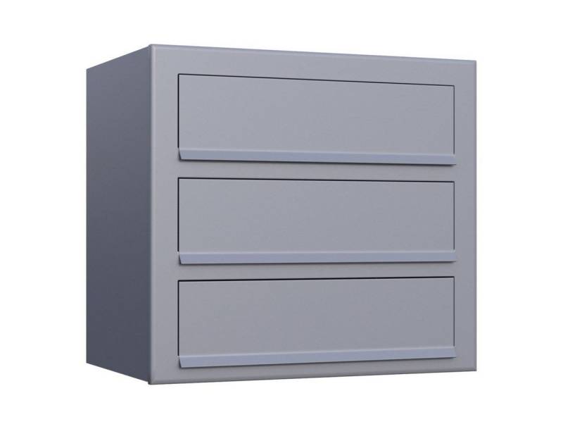Bravios Briefkasten Briefkasten Cube for Three Grau Metallic von Bravios