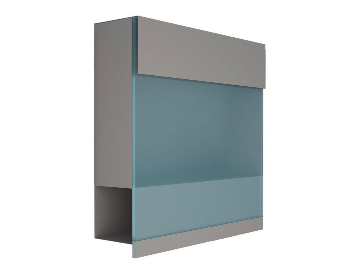 Bravios Briefkasten Briefkasten Manhattan Special Blue Grau Metallic von Bravios