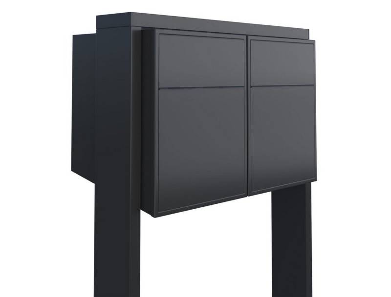 Bravios Briefkasten Briefkastenanlage Big Flag for Two Schwarz von Bravios