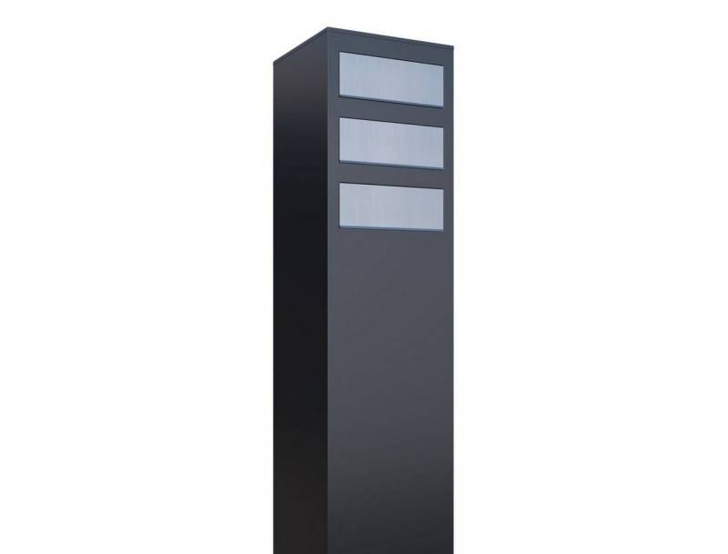 Bravios Briefkasten Briefkastenanlage Monolith for Three Schwarz mit Bravios Briefkasten Briefkastenanlage Monolith for Three Schwarz mit von Bravios