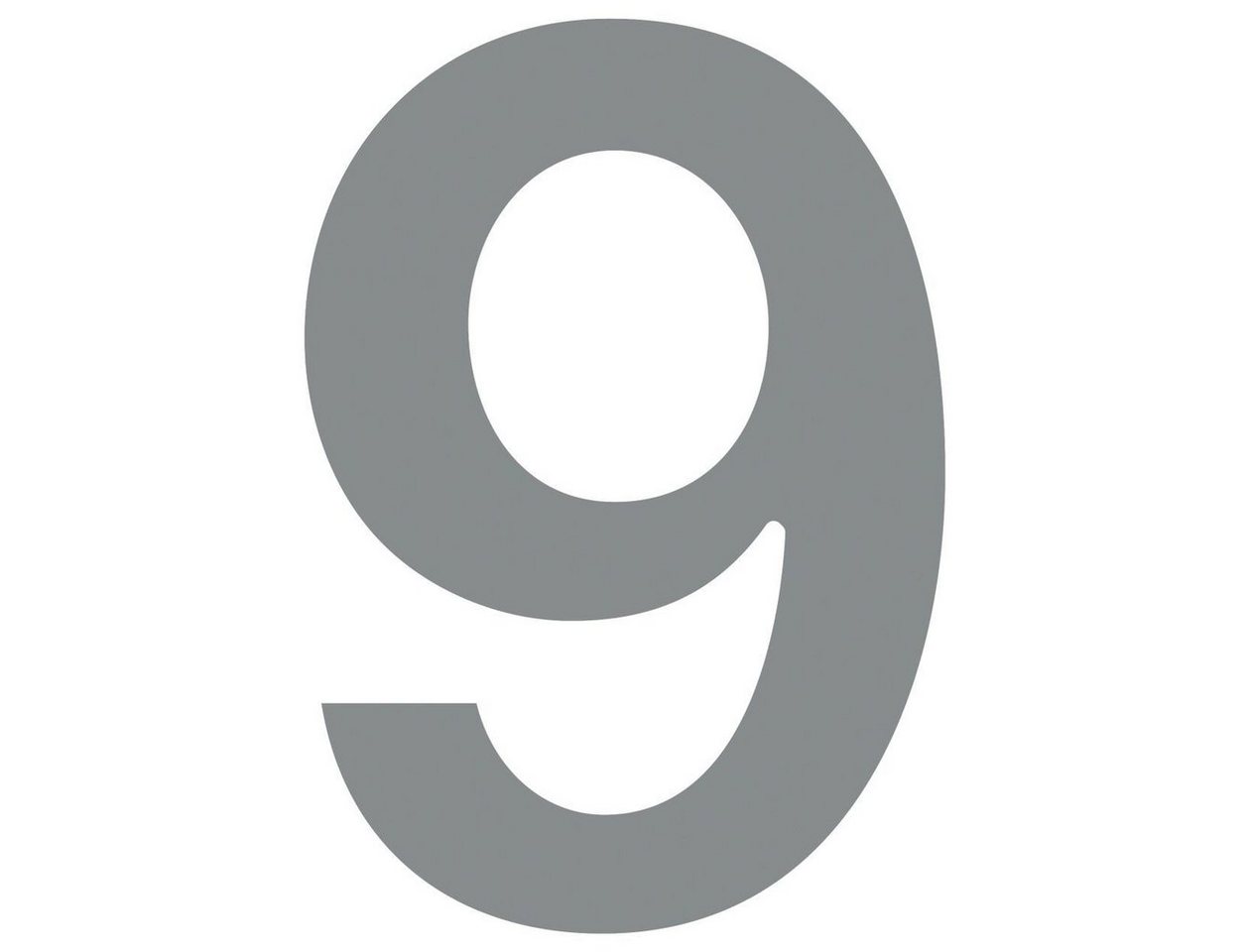 Bravios Briefkasten Hausnummer ''9'' Grau Metallic von Bravios