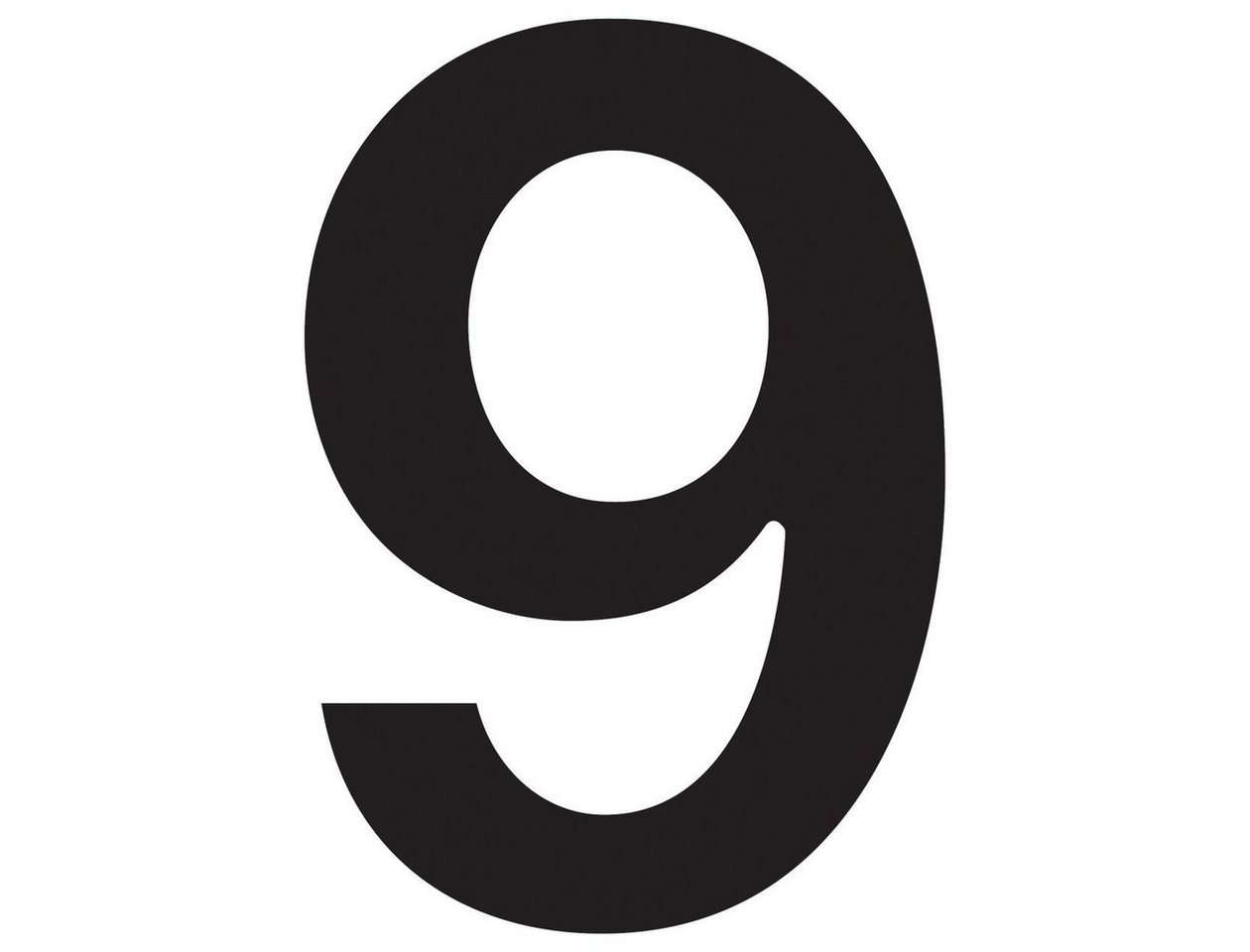 Bravios Briefkasten Hausnummer ''9'' Schwarz von Bravios