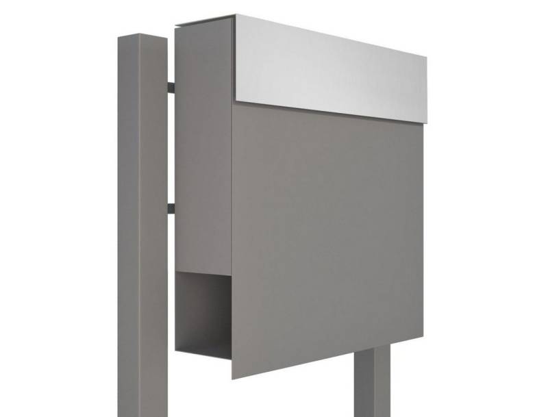 Bravios Briefkasten Standbriefkasten Manhattan Grau Metallic mit Edel Bravios Briefkasten Standbriefkasten Manhattan Grau Metallic mit Edel von Bravios