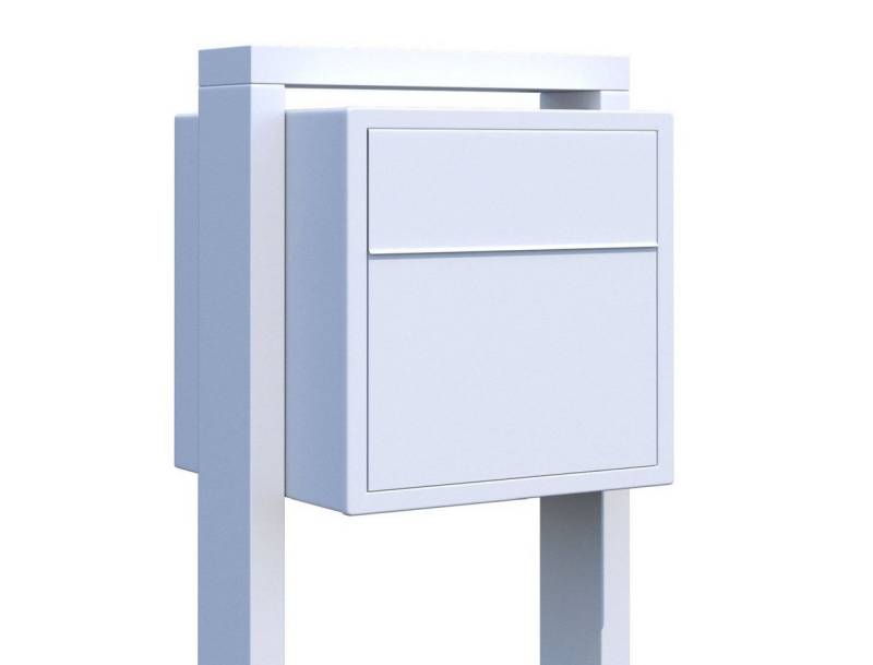 Bravios Briefkasten Standbriefkasten Soprano Weiß von Bravios