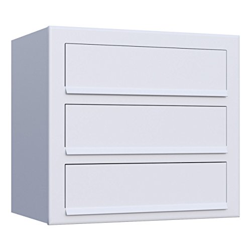 Briefkasten, Design Wandbriefkasten Cube for Three Weiß - Bravios von Bravios