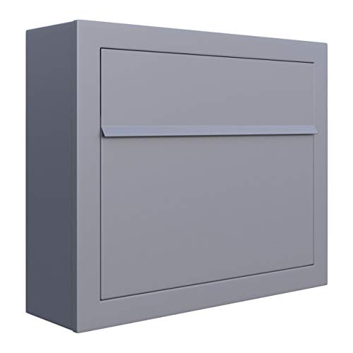 Briefkasten, Design Wandbriefkasten Elegance Grau Metallic - Bravios von Bravios